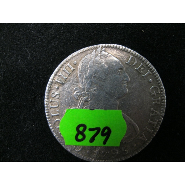 1795 SPANISH COLONIAL MEXICO 8 REALES, 90% SILVER