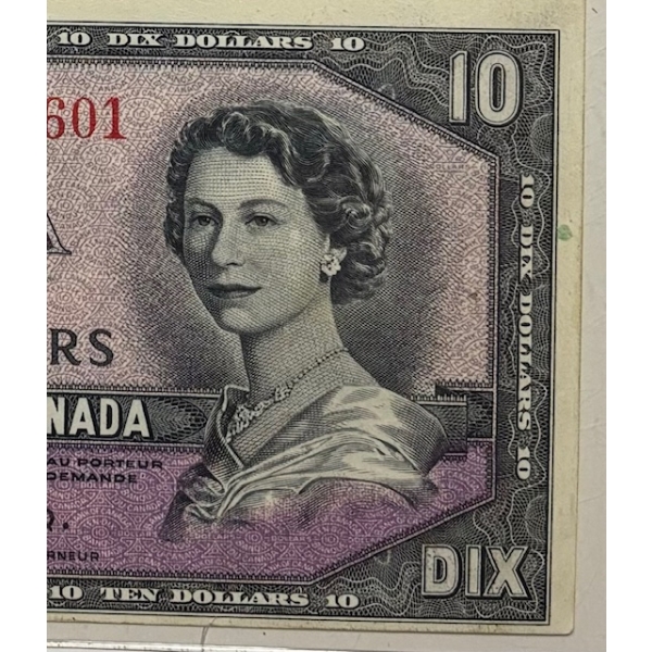 1954 CDN TEN DOLLAR DEVIL’S FACE PORTRAIT BILL