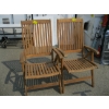 Image 1 : 2 TEAK FOLDING CHAIRS