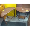Image 3 : 2 HALF MOON ANTIQUE OCCASIONAL TABLES