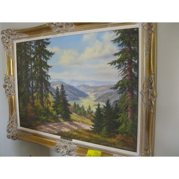 2 FRAMED ORIGINAL PAINTING BY F. J. FEUER, SIGNED