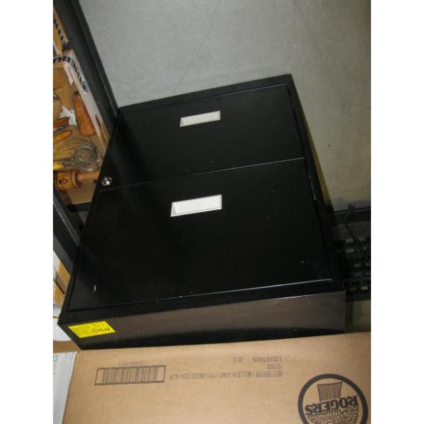 2 DRAWER LEGAL SIZE BLACK FILING CABINET