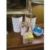Image 1 : MISC: WOODEN COASTERS, CANDLE HOLDERS, ETC.