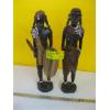Image 1 : SET OF CARVED AFRICAN EBONY MASAI WARRIOR & WIFE