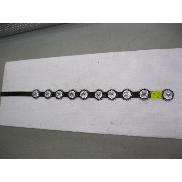 ZUNI SUNFACE, SIGNED ABEL S, EYE CATCHER INLAY WORK BELT