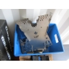 Image 2 : BIN OF METAL BRACKETS & BOX OF SMALL 4 WHEEL ROLLERS