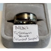 Image 1 : MENS TITANIUM RING - STAMPED SAMPLE - SZ 10