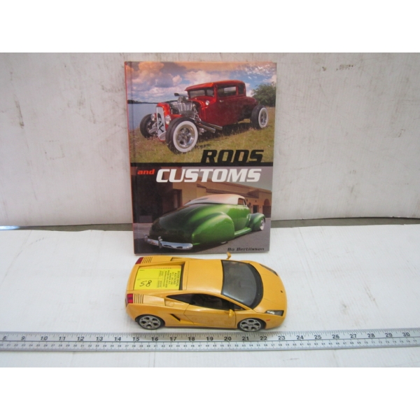 YELLOW FERRARI CAR & CUSTOM RODS BOOK