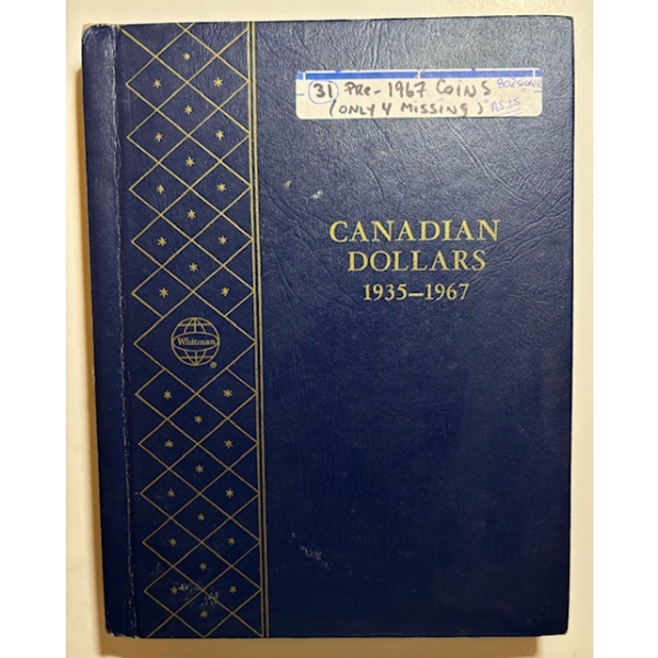 BOOK OF 31 CDN DOLLARS 1935-1967 (4 MISSING)