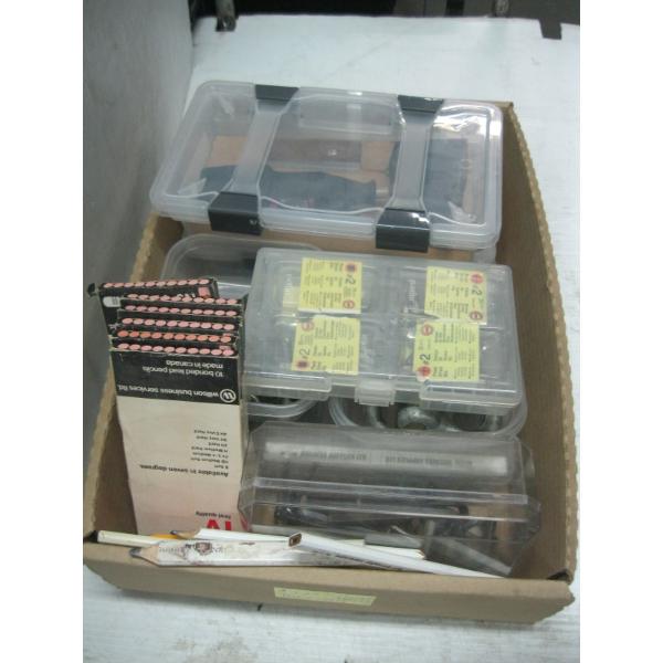 PENCILS & CONTAINERS W/CONTENTS