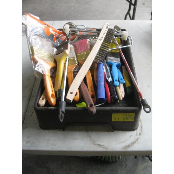 LOT OF ASST'D PAINTING SUPPLIES