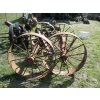 Image 2 : 2 LG. STEEL WHEELED SPOKED AXLES