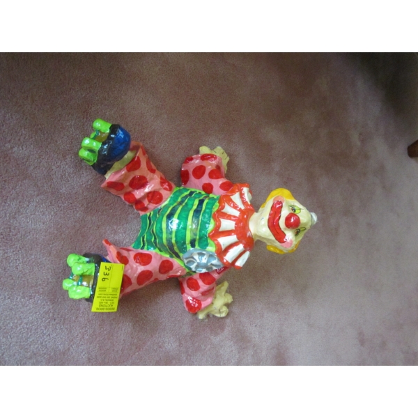 DECORATIVE PAPER MACHE CLOWN