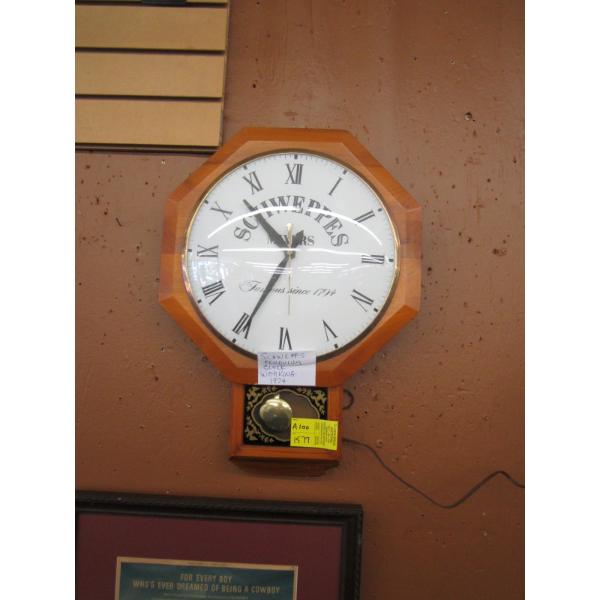 SCHWEPPES PENDULUM WALL CLOCK