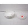 Image 2 : DECORATIVE LIDDED FENTON MILK GLASS DISH