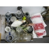 Image 2 : 2 BOXES OF MISC. POTTERY GLASSES, DECANTER, WINEGLASSES, ETC.