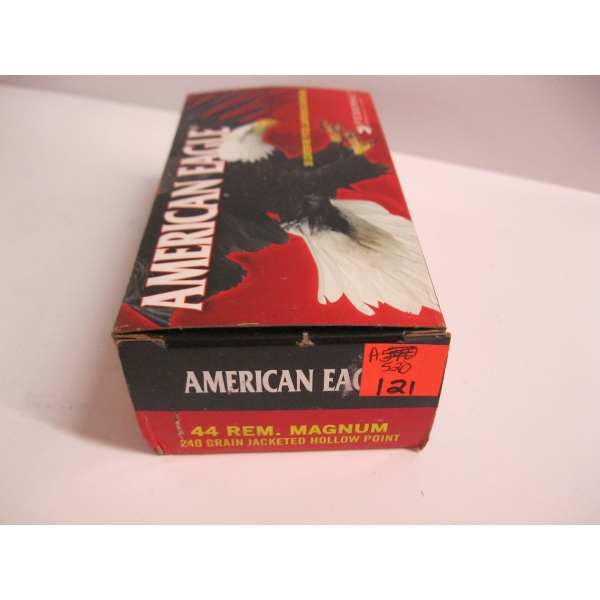 AMERICAN EAGLE .44 REM. MAGNUM 240GRS JACKETED HOLLOW POINT|1X50 CENTERFIRE PISTOL CARTRIDGES