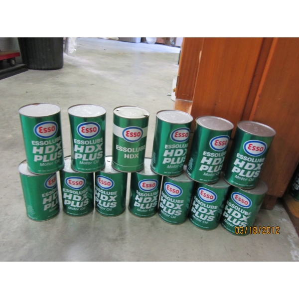 13 FULL ESSO OIL TINS