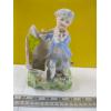 Image 2 : CRYSTAL CANDLE HOLDER & PIPER FIGURINE