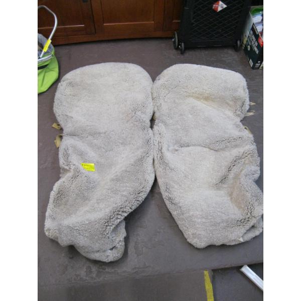 PAIR OF SHEEPSKIN SEAT COVERS