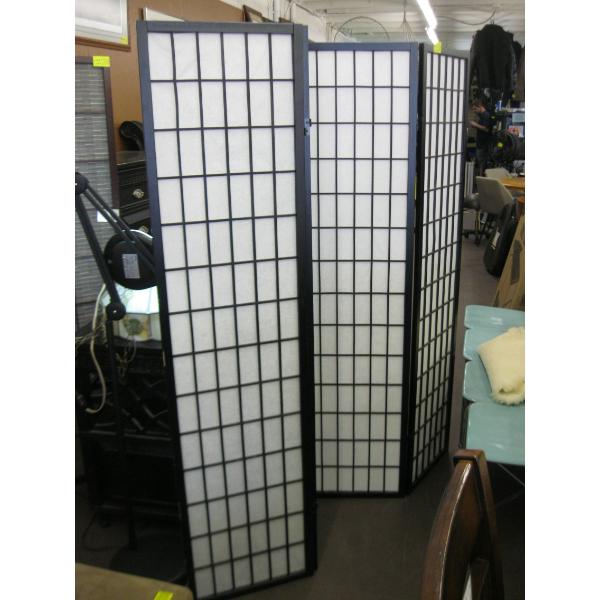 BLACK 4 PART ROOM DIVIDER