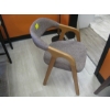Image 2 : WOOD FRAMED UPHOLSTERED DINING CHAIR W/ARMS