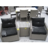 Image 2 : 2 PATIO CHAIRS W/UPHOLSTERED CUSHIONS & A SM. TABLE