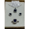 Image 3 : LADIES .925 SILVER BRACELET & MATCHING .925 SILVER NECKLACE, EARRINGS & RING (SZ 9) 