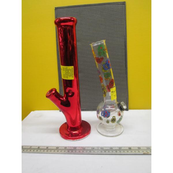 2 GLASS BONGS