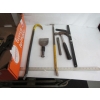 Image 3 : BUNDLE OF ASST. HAMMERS, CROW BAR, STAPLER, ETC.
