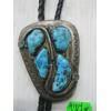 Image 1 : SILVER & TURQUOISE NAVAJO NECKTIE