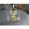 Image 1 : 2 VINTAGE BEVERAGE BOTTLES & A COAL OIL LAMP BASE