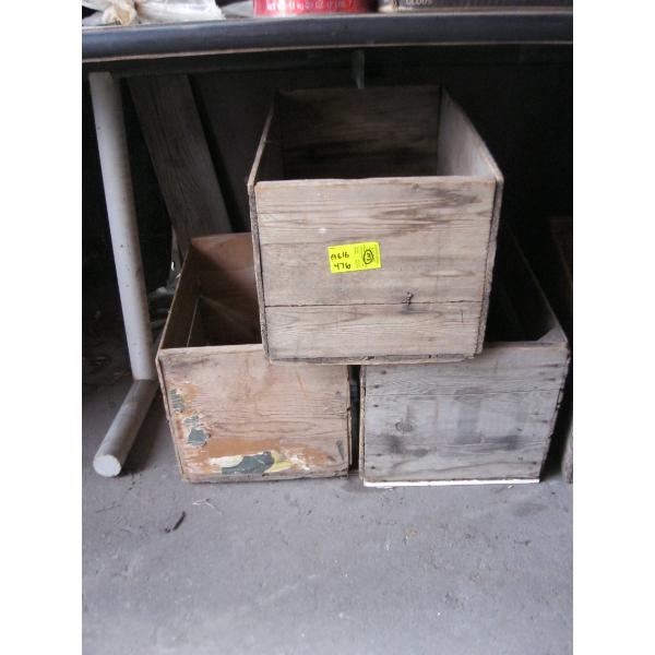 3 WOODEN CRATES