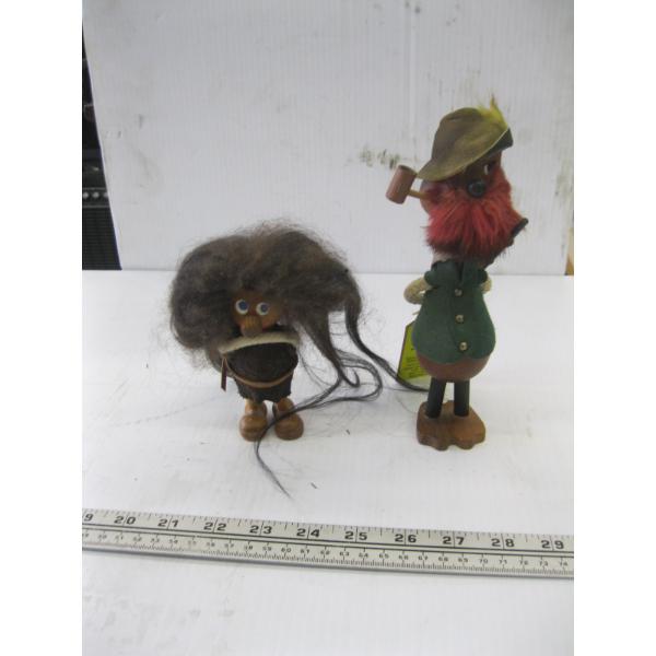 2 VINTAGE TEAK MCM DENMARK FIGURINES