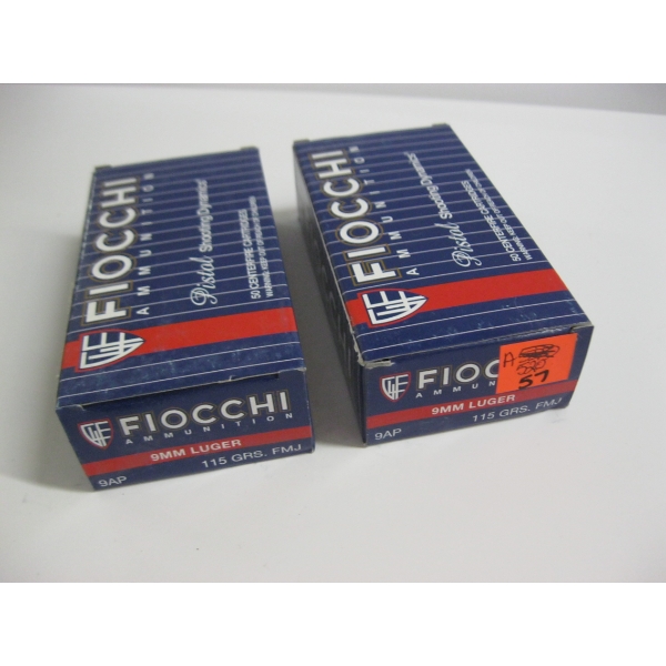 FIOCCHI 9MM LUGER 155GRS FMJ|2X50 BOXES