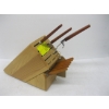 Image 2 : KNIFE BLOCK W/VINTAGE KNIVES