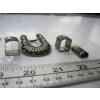 Image 2 : 4 SM. SILVER ITEMS - BELT BUCKLE, STAMPED STERLING, MICHAEL TAHE, 2 SM. SILVER BLOCKS, SM. BELT END