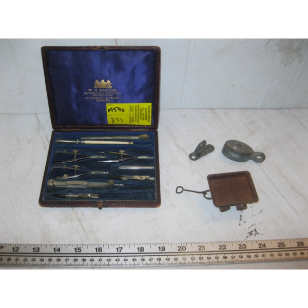 VINTAGE INSTRUMENT SET, MINI WAGON, ETC.