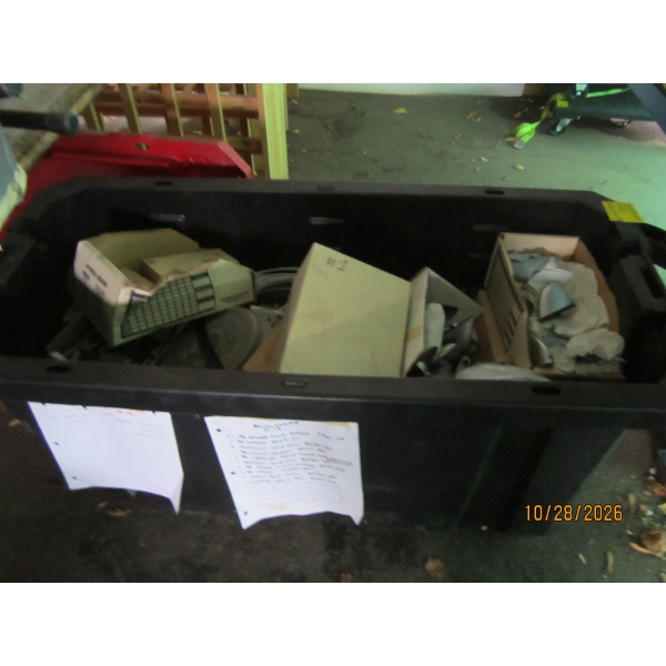 BIN OF MISC. DOOR HARDWARE, ETC.