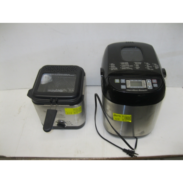 HAMILTON BEACH BREAD MAKER & A TOASTMASTER DEEP FRYER