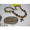 Image 4 : VINTAGE NAVAJO TURQUOISE NECKLACE, RUG DESIGN EARRINGS, ETC. 