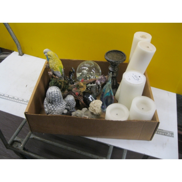 MISC. FIGURINES, CANDLES, ETC.