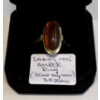 Image 1 : LADIES 14KT AMBER RING (STONE VERY WORN) - 3.5G - SZ 6 1/4