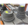 Image 1 : 2 PILES OF ASST. USED CUTOFF SAW BLADES