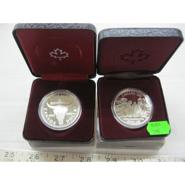 1982/1989 CDN SILVER DOLLARS (50% SILVER)