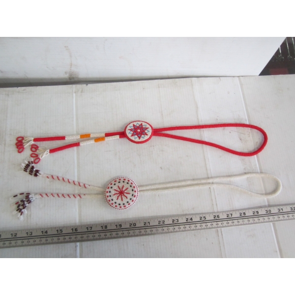 2 BEADED BOLOS