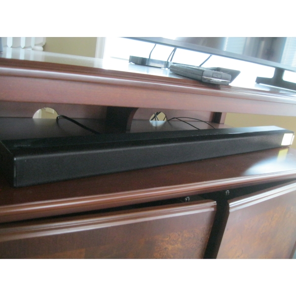 SONY SOUNDBAR, SUB SPEAKER & MISC. TAPES, CDs, ETC.