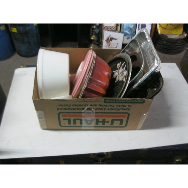 MISC. SALAD SPINNER, CAKE PAN, ETC.