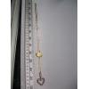 Image 2 : 10KT GOLD NECKLACE W/GOLD & DIAMOND HEART PENDANT