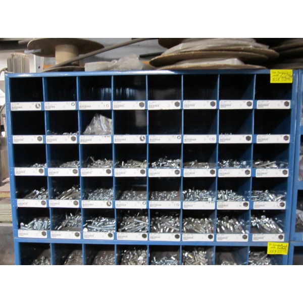 40 COMPARTMENT CABINET W/CONTENTS